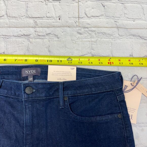 NWT NYDJ Women Ami Skinny Jeans Size 12P 12 Petite Dark Blue Denim D031 -9 - Picture 4 of 16